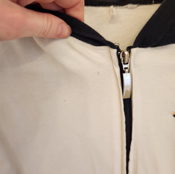 Y2K Basic White Black Light Weight Jacket Yoga Girl Size M #T463 - Picture 4 of 7